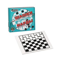Настольная игра 2 в 1 "Надо думать": шашки, нарды, поле 21 х 19 см Десятое королевство
