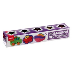 Набор для лепки "Радужный песок", 5 цветов по 140 г + формочка Lori
