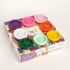 Набор для детской лепки «Тесто-пластилин с блестками, 8 цветов» Genio Kids