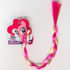 Цветная прядь-косичка на резинке "Коса Пинки Пай", канекалон, My Litlle Pony Hasbro