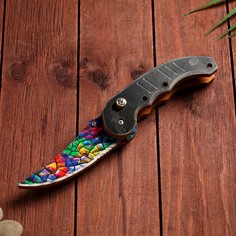 Сувенир деревянный "Ножик автоматический раскладной" разноцветный винтаж Дарим Красиво