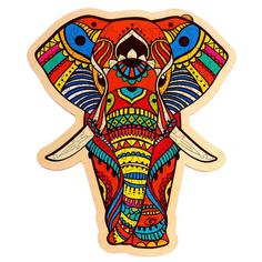 Фигурный пазл в рамке «Индийский слон» ТУРБО ДЕТКИ
