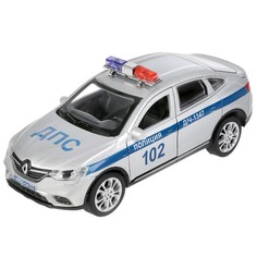 Машина металлическая «Renault ARKANA полиция», 12 см, открываются двери и багажник, цвет с Технопарк