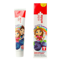 Зубная паста детская Edel+White Fruchtli blueberry со вкусом голубики 50 мл