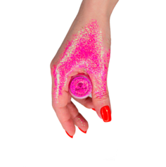 Гель-блёстки Glitter things для лица и тела, Розовый неон, 5 мл