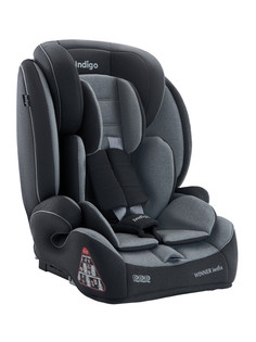 Автокресло INDIGO WINNER ISOFIX, YB706B, группа 1+2+3 9-36 кг, т.серый-св.серый