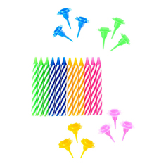 Свечи праздничные Colors 6,5 см 12 шт No Brand
