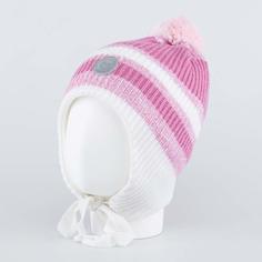 Шапка детская Котофей 07811388-40 бел-роз, 52-54