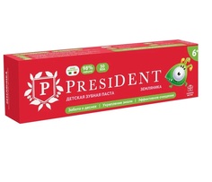 Паста зубная President земляника, с 6 лет, 43 г