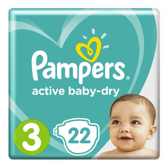 Подгузники Pampers Active Baby-Dry 3 (6-10 кг) 22 шт
