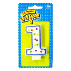 Свеча цифра 1 Веселая Затея 7,6 см