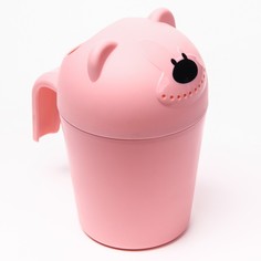 Ковш для купания «Мишка», цвет розовый No Brand
