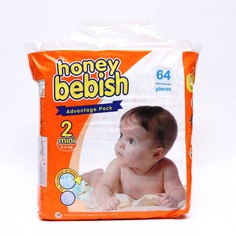 Подгузники детские Bebish 2 Mini (3 - 6 kg), 64 шт No Brand