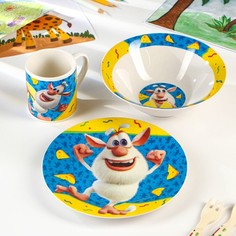 Набор детской посуды «Буба»: 3 предмета: кружка 240 мл, миска d=18 см, тарелка d=19 см No Brand