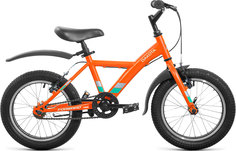 Велосипед Forward Dakota 1 скорость, ростовка 10,5, ярко-оранжевый, бирюзовый, 16,