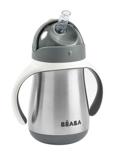 Поильник Beaba Tasse Paille INOX 250ML M. GREY 913536