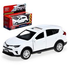 Машина металлическая TOYOTA RAV4, 12 см, открывающиеся двери, инерционная, цвет белый Технопарк