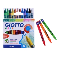 Мелки восковые 12 цветов GIOTTO CERA 90/8.5 мм круглые 28120