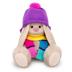 Мягкая игрушка «Зайка Ми в шапке и полосатом шарфе», 18 см Budi Basa
