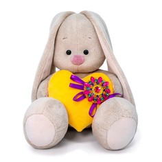 Мягкая игрушка «Зайка Ми с сердечком с брошкой», 18 см Budi Basa