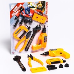 Набор строителя с инструментами игровой, 9 предметов, Трансформеры No Brand