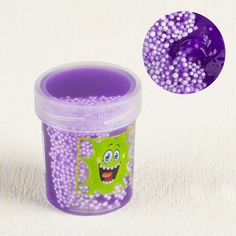 Слайм "Плюх" фиолетовый, контейнер с шариками, 40 г No Brand