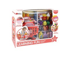 Набор игровой Oubaoloon с кассой и продуктами, красный