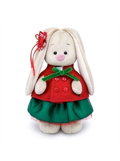 Мягкая игрушка Basik&Ko Зайка Ми в красном жакете и зеленой юбке, 25 см. StS-239 Budi Basa