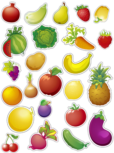 Игры на магнитах Рыжий кот Фрукты, овощи и ягоды, арт. ИН-8995