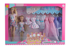 Набор с куклой Defa Lucy гардероб, розовый, 2 шт