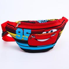 Сумка на пояс Тачки, 25*6*13, отд на молн, без подклада, красный Disney
