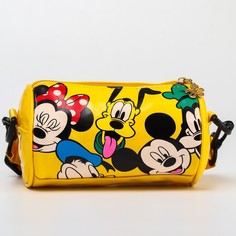 Сумка детская на молнии, регулируемый ремень, жёлтая, Микки Маус Disney