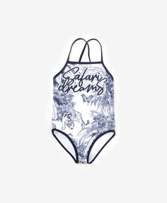 Купальник слитный детский Gulliver 12301GMC8003, цвет белый, размер 98