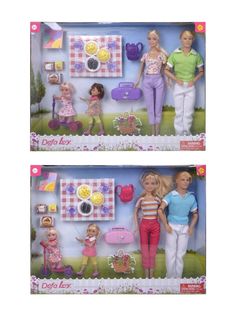Игровой набор Defa Счастливая семья, 4 куклы, 17 предметов, 1 шт, в ассортименте