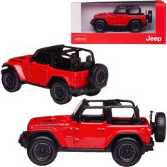 Машина металлическая 1:43 JEEP Wrangler Rubicon, цвет красный Rastar