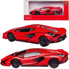 Машина металлическая 1:43 scale Lamborghini Sian, цвет красный Rastar