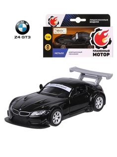 Машина мет. 1:38 BMW Z4 GT3, откр.двери, 11см, черн. матовый Пламенный мотор