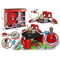 Игровой набор Пожарный, деталей/предметов 40шт., в том числе транспорт 2шт., коробка Наша Игрушка