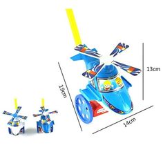 Каталка с ручкой Вертолет, 1 шт, в ассортименте Наша Игрушка