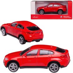 Машина металлическая 1:43 scale BMW X6, цвет красный Rastar