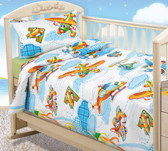 Детское постельное белье в кроватку 120х60 От винта! 1, поплин, Ясельный, наволочка 40х60 Текс Дизайн