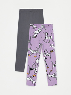 Набор из 2 леггинсов для девочек 3801041805-281 цв. лиловый р.98 Sela