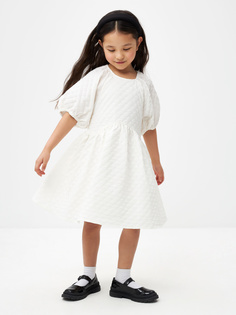 Платье с пышными рукавами для девочек 3803040738-1 цв. белый р.122 Sela