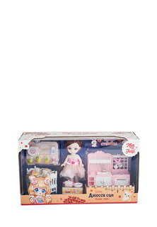 Игровой набор мини-кукла Кухня с чайным столом OEM1638411-2 Max&Jessi