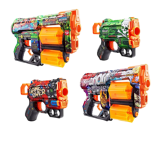 Набор игровой X-SHOT SKINS бластеры 4 шт., пули мягкие 48 шт. No Brand