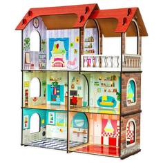 Кукольный дом деревянный, игровой развивающий набор Домик для кукол Alatoys