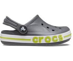 Сабо детские Crocs серый/салатовый размер 23-24 (доставка из-за рубежа)