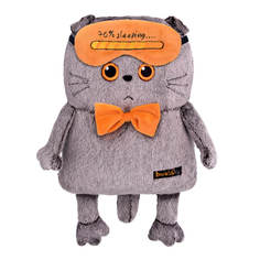 Мягкая игрушка Кот-подушка в маске для сна. БУДИ БАСА. 34 см. Kp34-229 Budi Basa