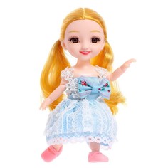 Кукла шарнирная Есения в платье, блондинка No Brand