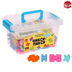 Конструктор Фикси-пикси, в контейнере, 108 деталей No Brand